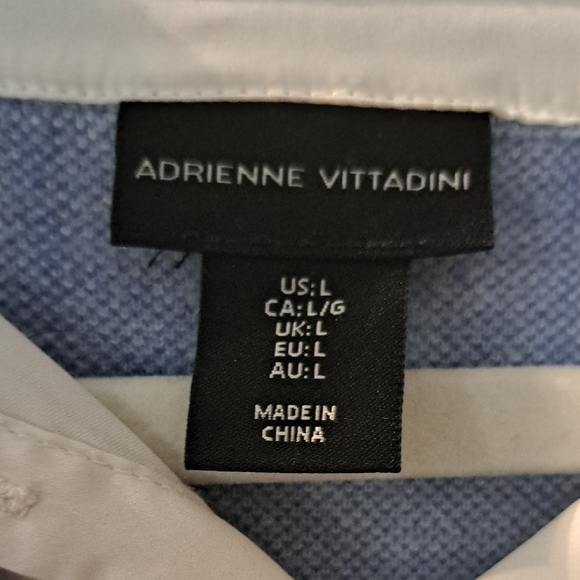 Women's Blue Plaid Sweater with White Layered Shirt - Picture 2 of 4